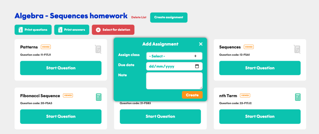 creating a GCSE Maths assignment for your students