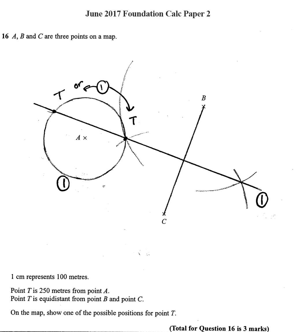 Loci - Example GCSE geometry Question: